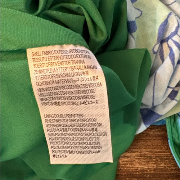 Farm Rio Copacabana Asymmetric Midi Cutout Dress Blue Green One Sleeve Small - Picture 10 of 11